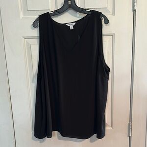 Nine West Vneck Black Tank Top size 3x
